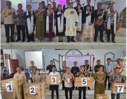 Puncak Perayaan Paskah di Gereja Jema'at BNKP Tarahoso Hilimbaruzo Berjalan Lancar dengan Undian Kupon Berhadiah.