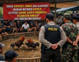 Diduga Kapolres Jember dan Jajarannya Abaikan Instruksi Kapolri, Aktivitas Sabung Ayam di Ambulu Jadi Sorotan Masyarakat