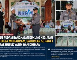 Dirut PUDAM Bangkalan Dukung Kegiatan Bahagia Muharram, Salurkan 50 Paket Beras untuk Yatim dan Dhuafa