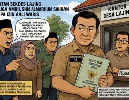 Mantan Sekdes Lajing Diduga Ambil SHM Almarhum Sahnan Tanpa Izin Ahli Waris
