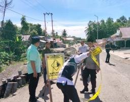 Jalan Amblas Menuju Kantor Bupati Nias Barat Dipasangi Garis Polisi, Warga Simaeasi Minta Perbaikan Segera