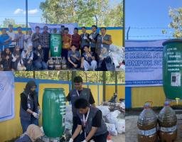 Mahasiswa KKN KMPK 28 UTM Dorong Pengelolaan Sampah Organik, Kembangkan Kompos dan POC Berbasis Daun Kelor dan Ampas kop