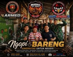 Armed Jember, Ormas MADAS, dan Media Online Jejak-Indonesia.id Perkuat Sinergitas Lewat Ngopi Bareng di Patrang