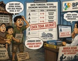 Data Amburadul! Warga Miskin Bangkalan Masuk Desil Kaya, Bansos Terancam Stop