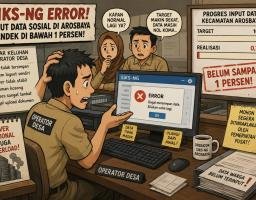 Aplikasi SIKS-NG Error, Input Data Sosial di Arosbaya Mandek di Bawah 1 Persen!