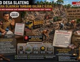 TKD Desa Slateng Diduga Dijadikan Tambang Galian C Ilegal, Kades MSU Bungkam Saat Dikonfirmasi, APH Didesak Usut Tuntas