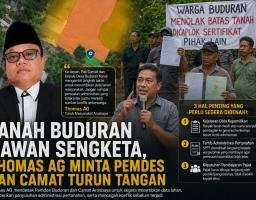 Tanah Buduran Rawan Sengketa, Thomas AG Minta Pemdes dan Camat Turun Tangan