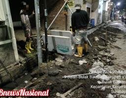 Proyek Saluran di Bulak Banteng Disinyalir Minim Pengawasan, Pekerja Mengaku Kerja Siang Malam