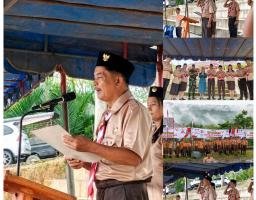 Upacara HUT ke-65 Pramuka di Kecamatan Mandrehe Utara Berlangsung Khidmat dan Penuh Semangat
