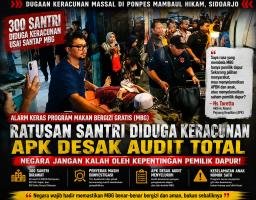 Ratusan Santri Diduga Keracunan Usai Santap MBG, APK: Jangan Sampai Anak-Anak Jadi Korban