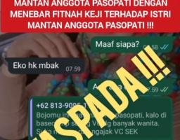 Oknum Ketua Pasopati Nusantara Jaya Adalah Sang Perusak Rumah Tangga