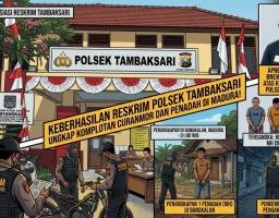 Pimred Bnewsnasional.id Apresiasi Kinerja Cepat Reskrim Polsek Tambaksari Tangkap Komplotan Curanmor