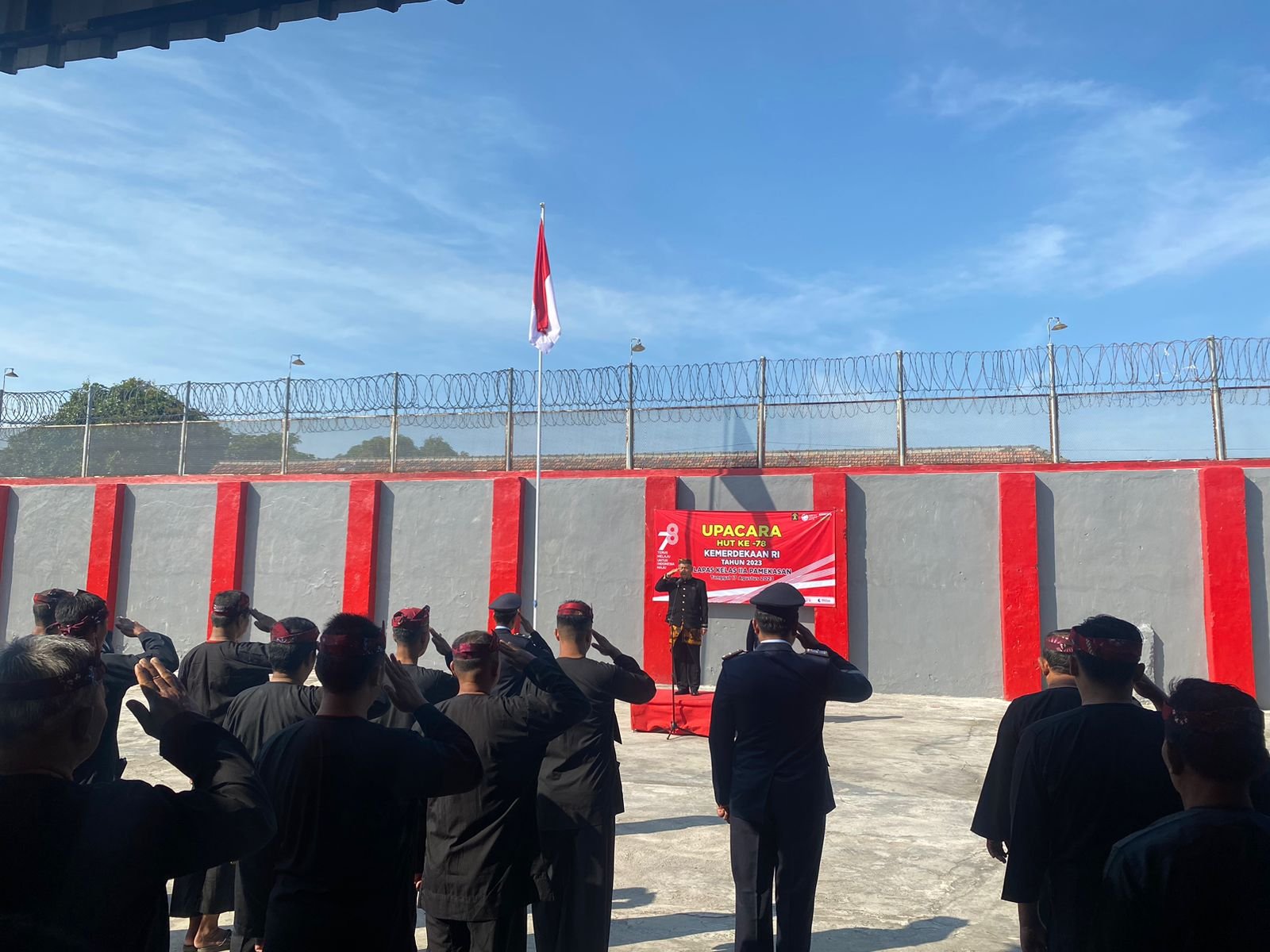 Kobarkan Semangat Kemerdekaan, Lapas Pamekasan Gelar Upacara Peringati HUT Kemerdekaan RI ke-78