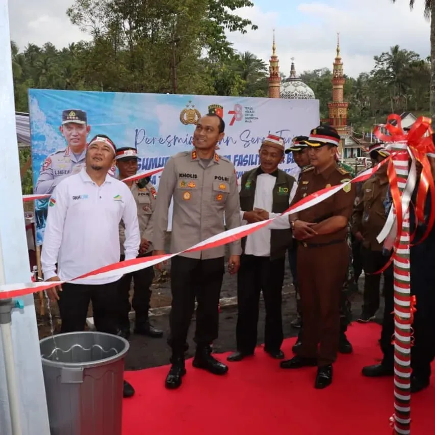 Sinergitas Polres Malang Bersama PTPN XII Antisipasi Kekeringan Berikan Bantuan Sumur Bor 