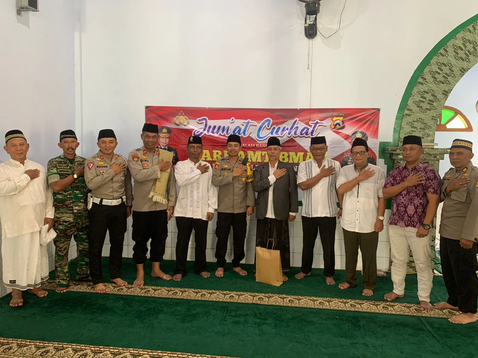Jum’at Curhat Polres Nganjuk, Ajak Jamaah Ikut Aktif Jaga Kamtibmas