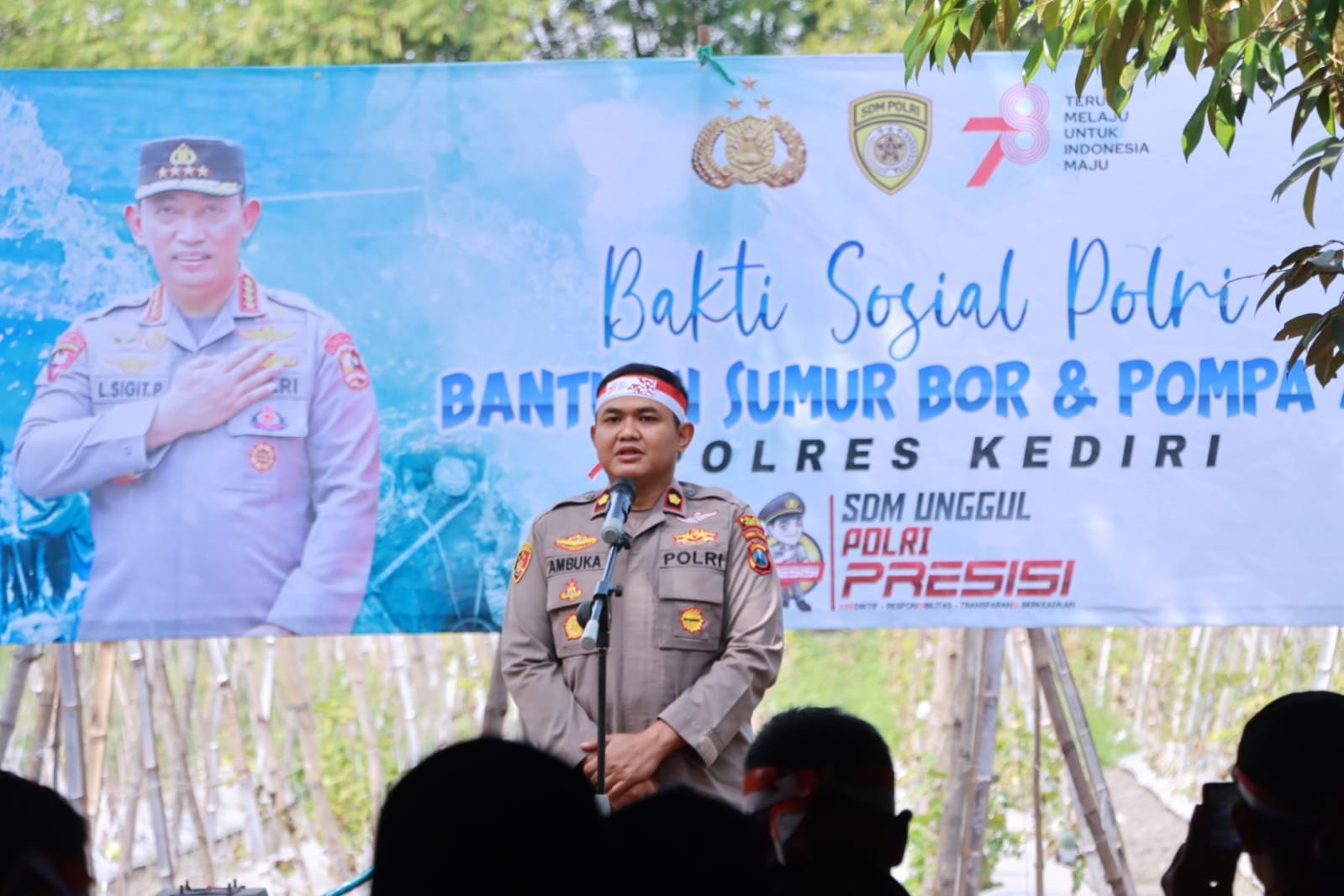 Antisipasi Dampak El Nino, Polres Kediri Beri Bantuan Sumur Bor dan Pompa Air Untuk Warga Gurah