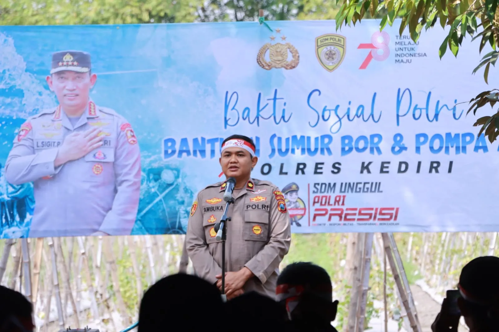 Antisipasi Dampak El Nino, Polres Kediri Beri Bantuan Sumur Bor dan Pompa Air Untuk Warga Gurah