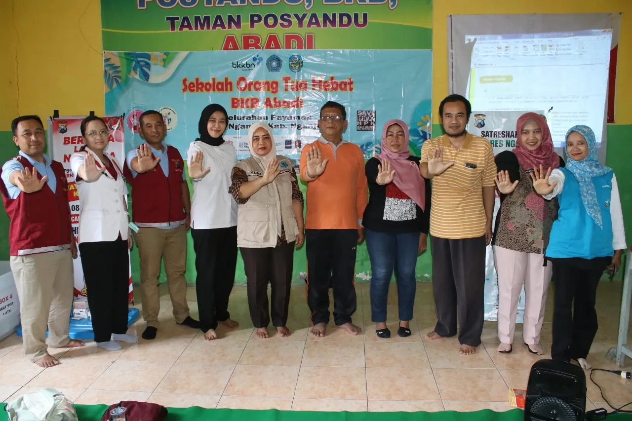 Polres Nganjuk Bersama BNN Kabupaten Nganjuk Lakukan Sosialisasi Bahaya Narkoba untuk Balita, Ibu Hamil, dan Menyusui