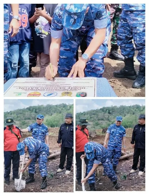 Asportdirga KSAU Melakukan Penanaman Pohon dan Meresmikan Wisata Dirgantara Bukit Segoro Katon Ketapang Banyuwangi