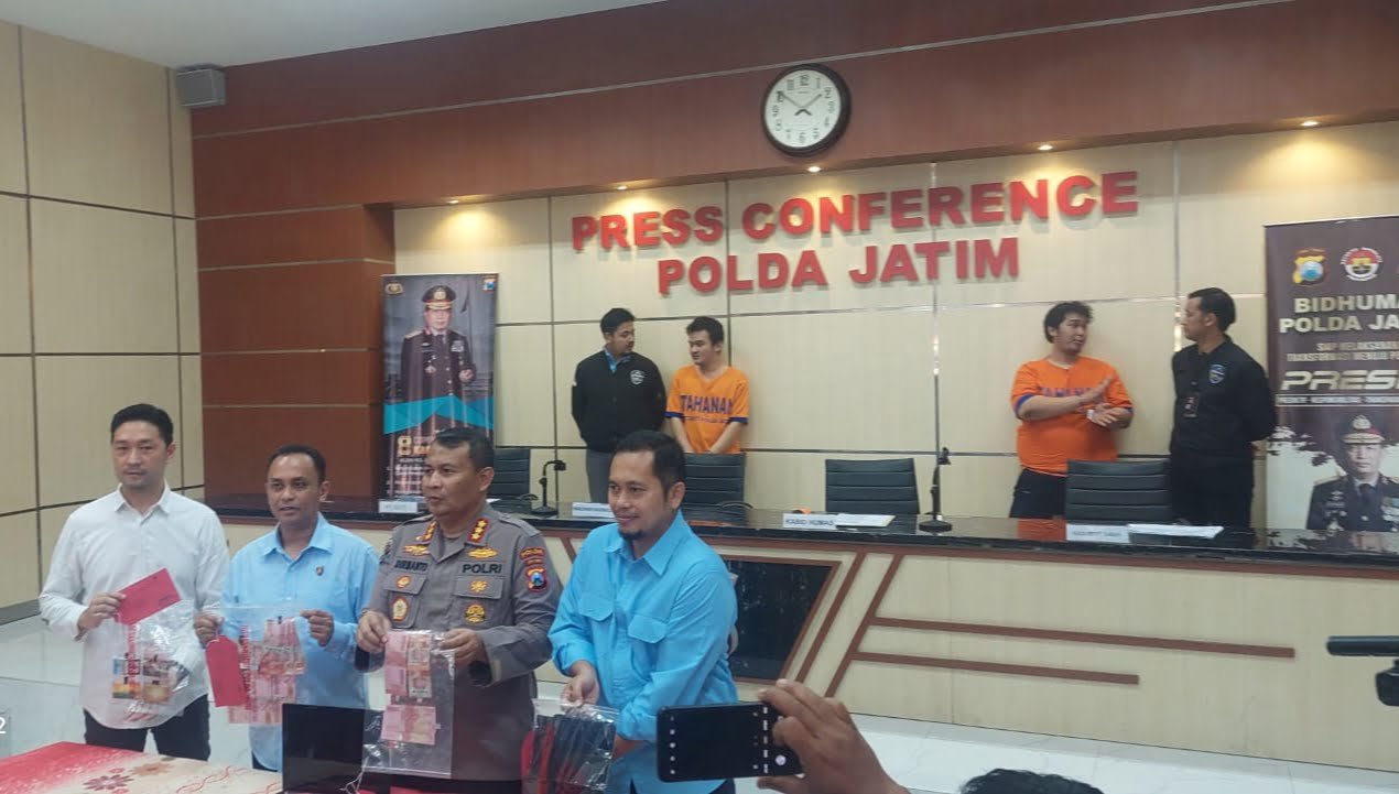 Ditreskrimsus Polda Jatim Amankan Pelaku Kasus Penipuan Data Transaksi Fiktif Aplikasi Go-Food
