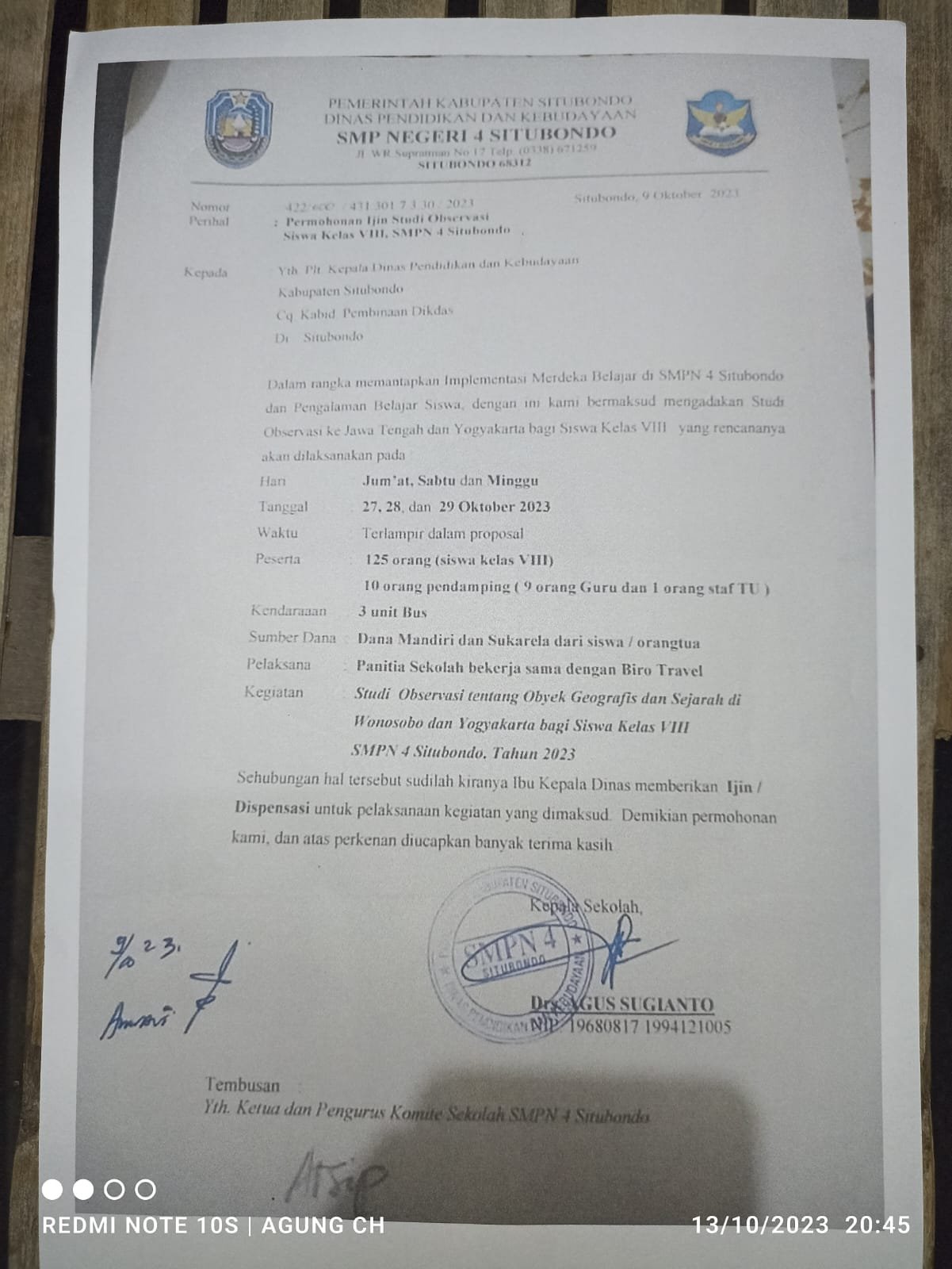 Diduga Ada Pungutan Liar (Pungli) Di SMPN 4 Situbondo