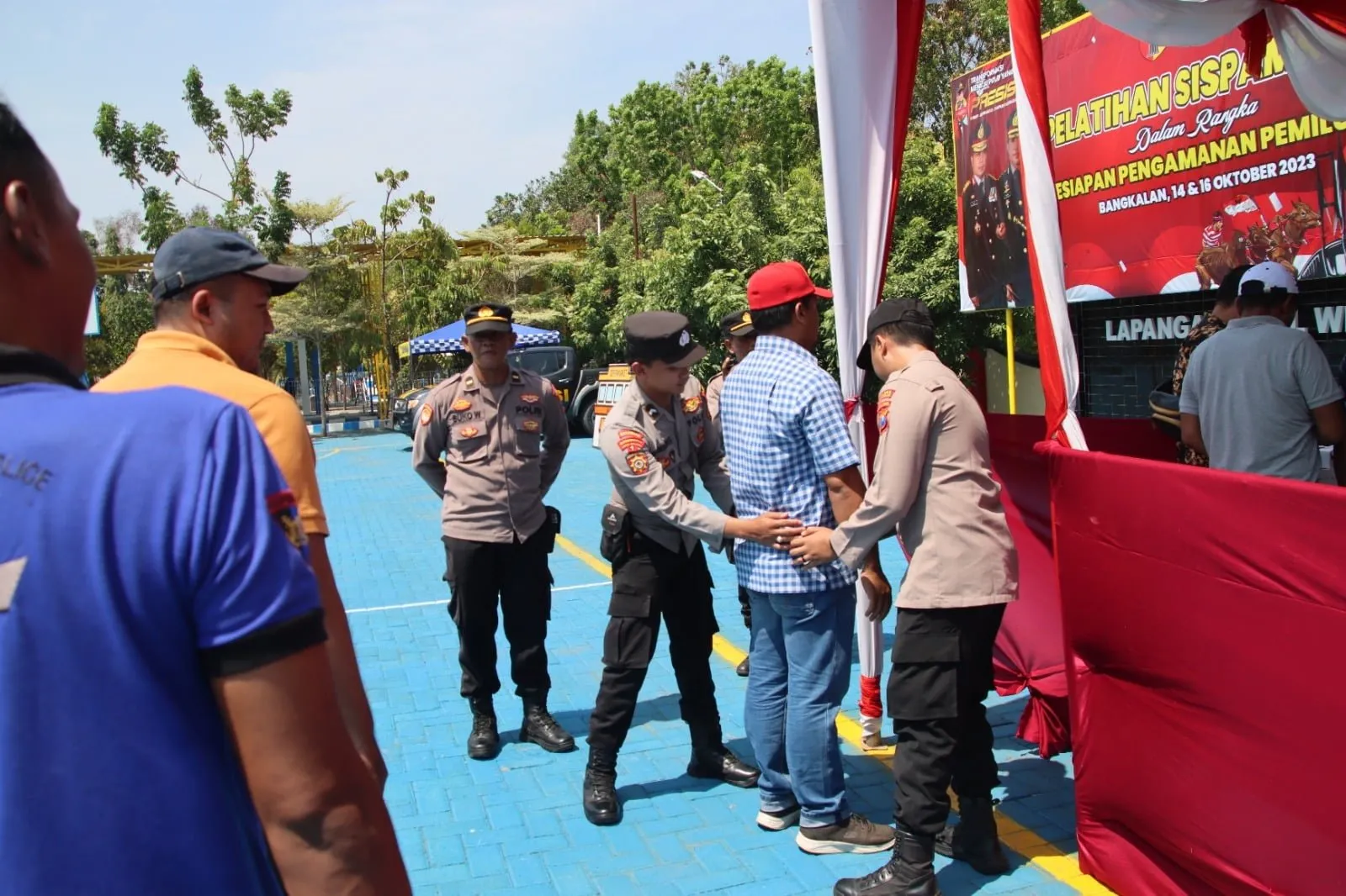 Siap Amankan Pemilu 2024, Polres Bangkalan Gelar Simulasi Sispamkota