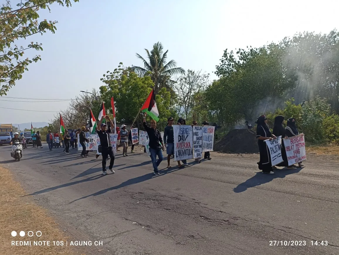 Al Quts, Komunitas Massa Melaksanakan Aksi Long March Turun Ke Jalan Guna Bela Palestina