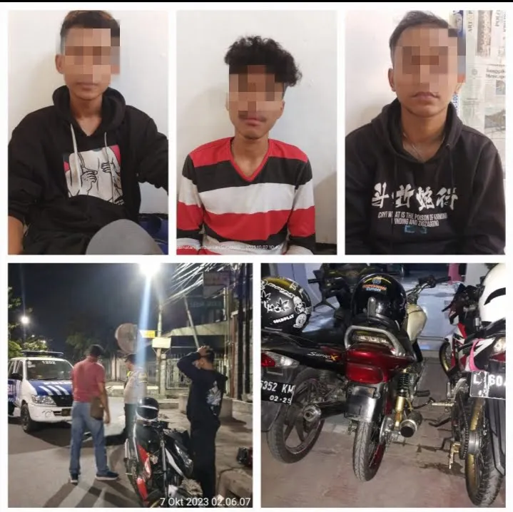 Polsek Tambaksari Berhasil Amankan 3 Pelaku Balap Liar