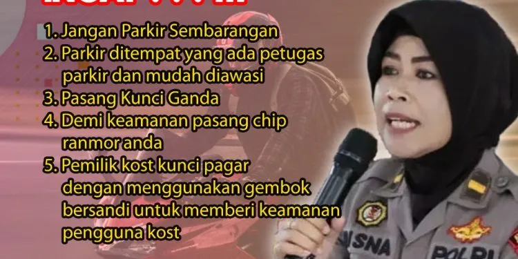 Cegah Curanmor, Polres Bangkalan Beri Himbauan Waspada Kendaraan Pribadi di Area Umum