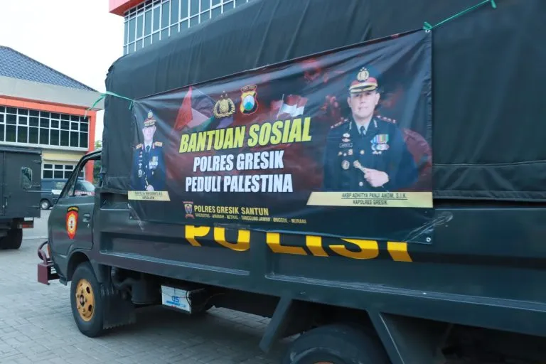 Polres Gresik Kirim Bantuan Kemanusiaan untuk Korban Konflik di Palestina