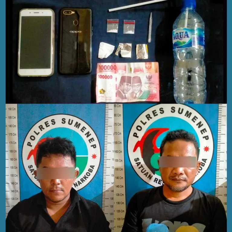 Ungkap Kasus Narkoba, Polres Sumenep Amankan Dua Tersangka