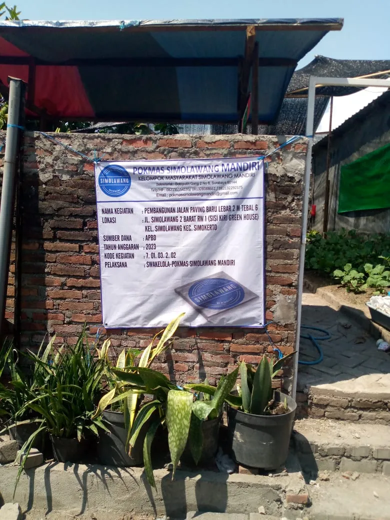 Diduga Lurah Dan Ketua POKMAS Simolawang Kongkalikong Terkait Proyek Pembangunan Paving