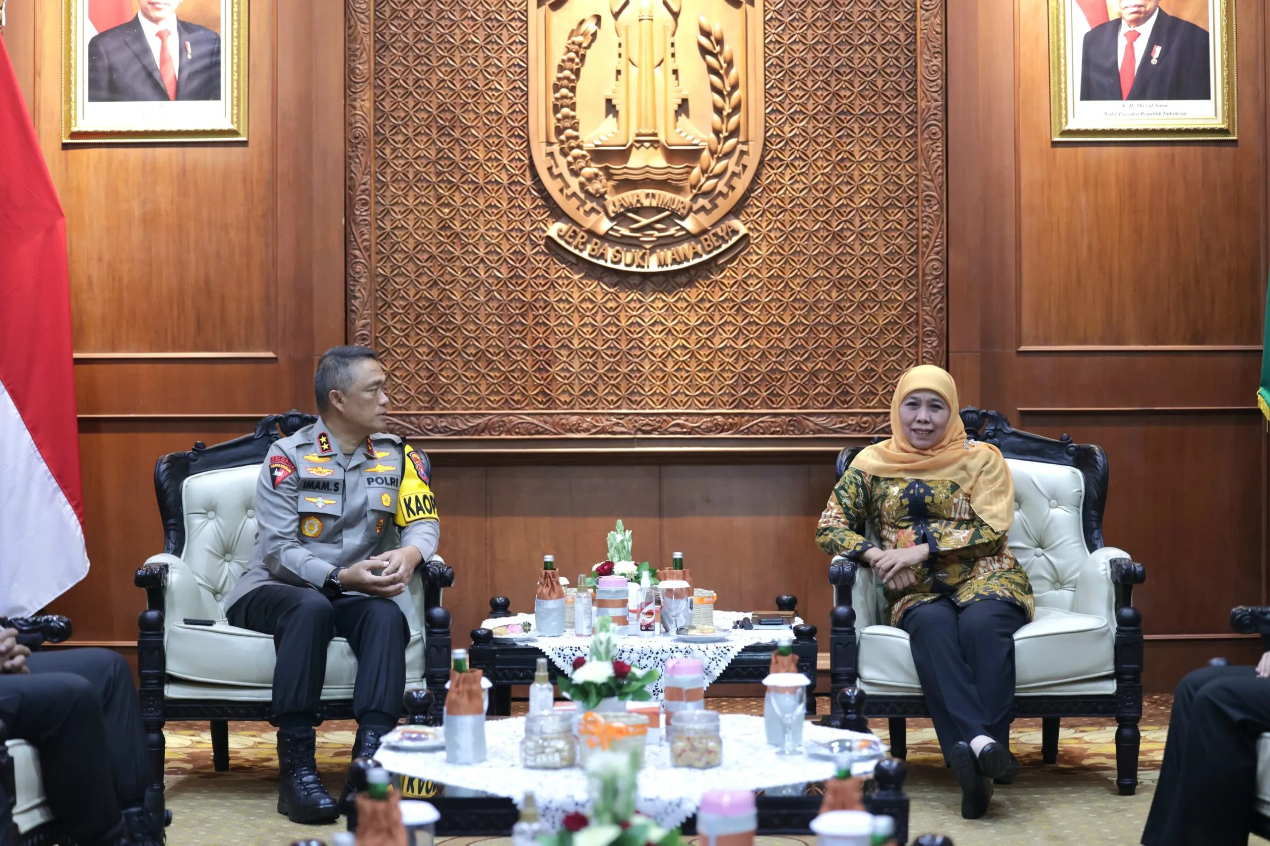 Kunjungi Gubernur Jawa Timur, Kapolda Jatim Siap Bersinergi Dukung Program Pemprov 