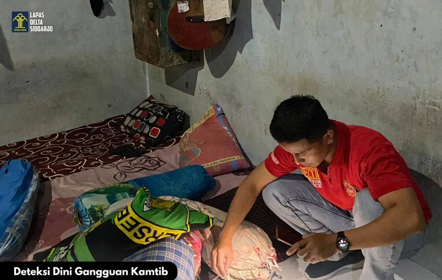 Deteksi Dini Gangguan Kamtib, Lapas Sidoarjo Kembali Gelar Razia Kamar WBP