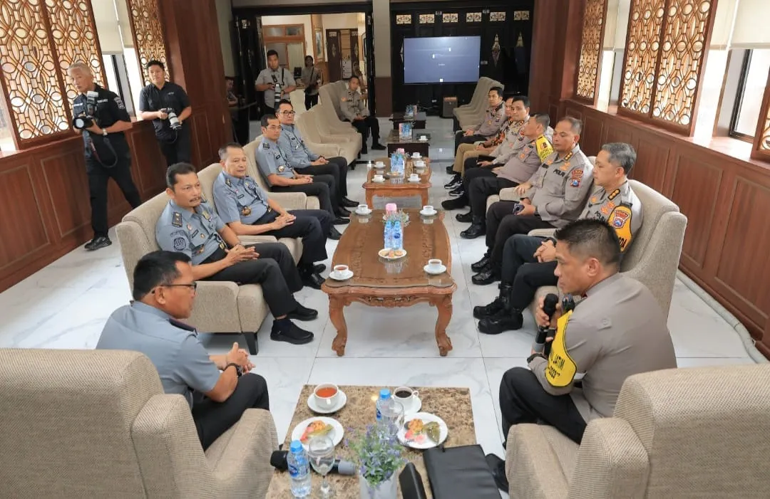 Bertemu Wakapolda, Kakanwil Kemenkumham Jatim Bahas Persiapan Pemilu 2024