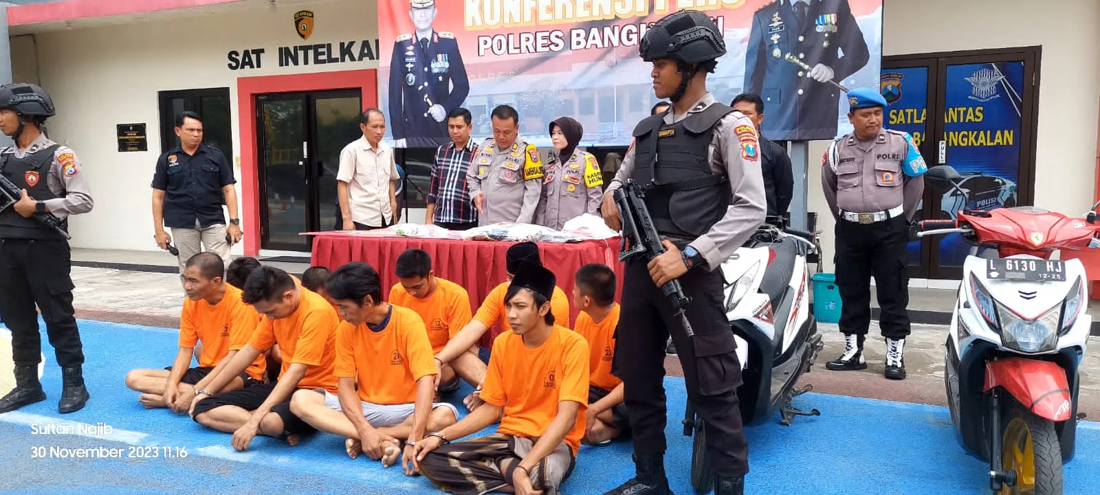 Polres Bangkalan Berhasil Ungkap 16 Kasus Dengan 18 Tersangka