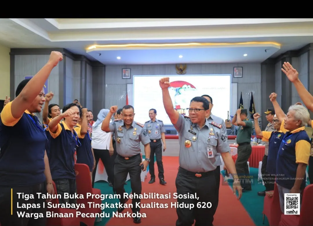 Lapas I Surabaya Tingkatkan Kualitas Hidup 620 Warga Binaan Pecandu Narkoba
