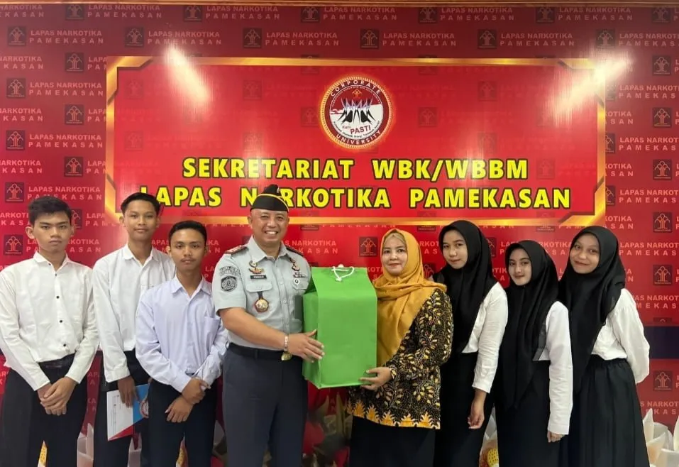 Lapas Narkotika Kelas IIA Pamekasan Kanwil Kemenkumham Jatim Gelar Pelepasan Siswa Magang SMKN 3 Pamekasan