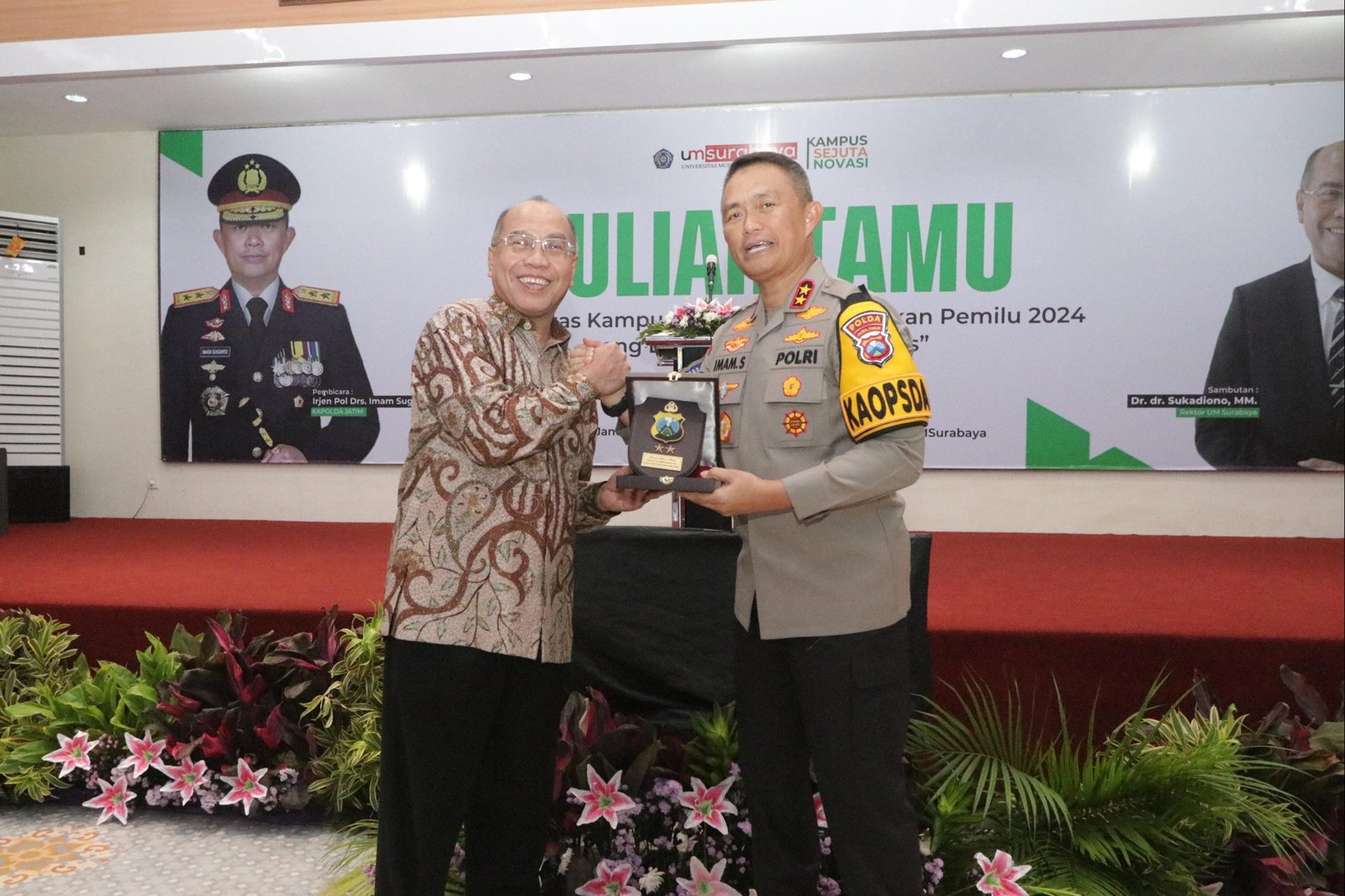 Civitas UM Surabaya, Kapolda Jatim Komitmen Wujudkan