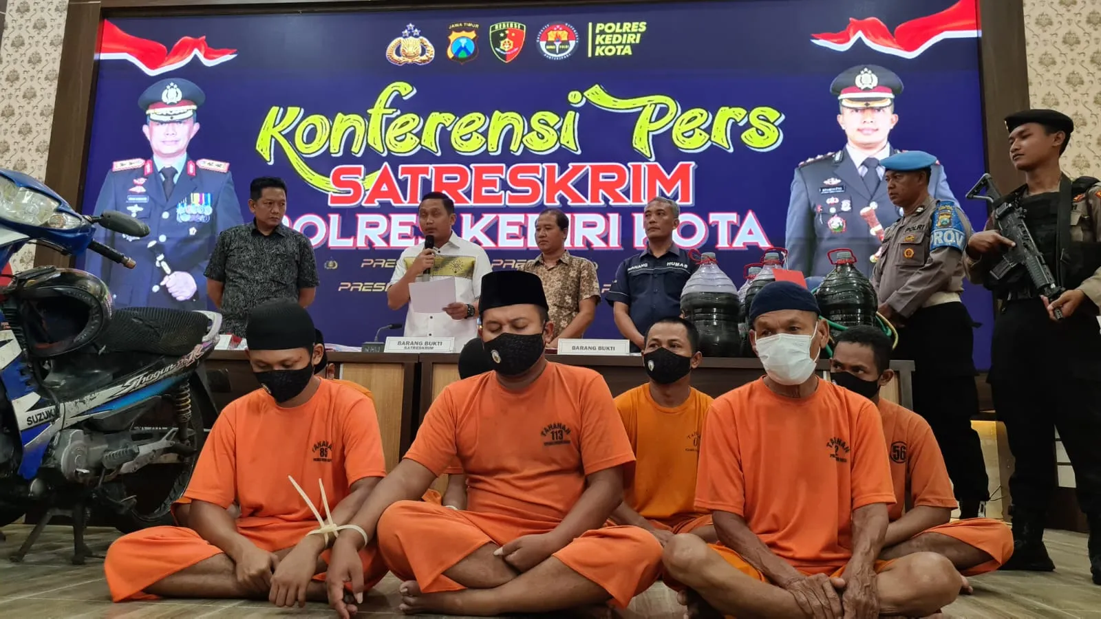 Sebulan Polres Kediri Kota Berhasil Ungkap 8 Kasus Diantaranya Penyalahgunaan BBM Bersubsidi