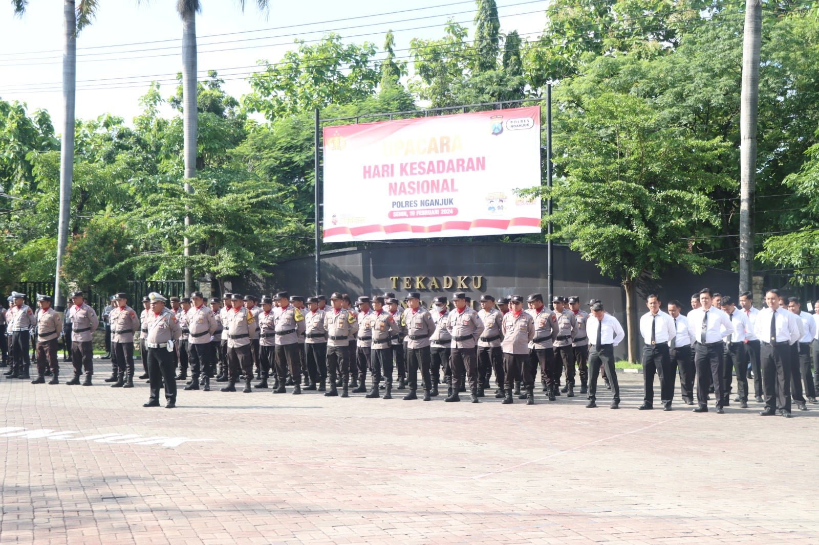 Kapolres Nganjuk, Kapolres Nganjuk, AKBP Muhammad, S.H., S.I.K., M.Si., meminta kepada seluruh anggotanya untuk tetap meningkatkan kewaspadaan dan tidak terlena dengan situasi wilayah Nganjuk yang terlihat aman dan tenang. 