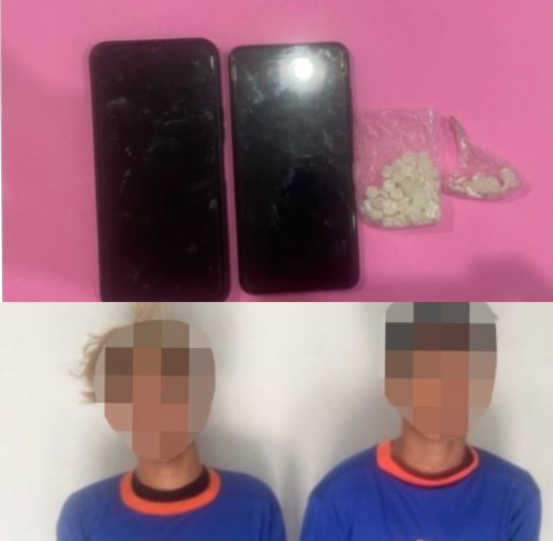Buser Satresnarkoba Polres Kediri berhasil menangkap dua orang pemuda diduga pengedar narkoba jenis pil dobel.