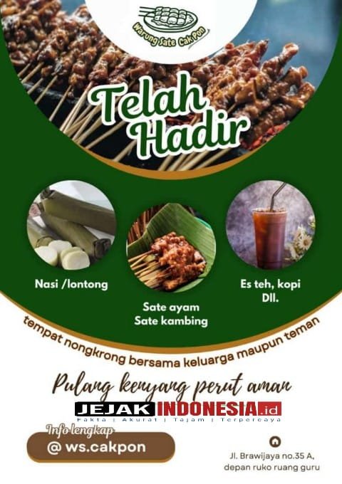 Telah Hadir Sate @ws.cakpon Pinggir Jalan, Cocok Untuk Nongkrong Santai Bersama Teman-teman atau Keluarga
