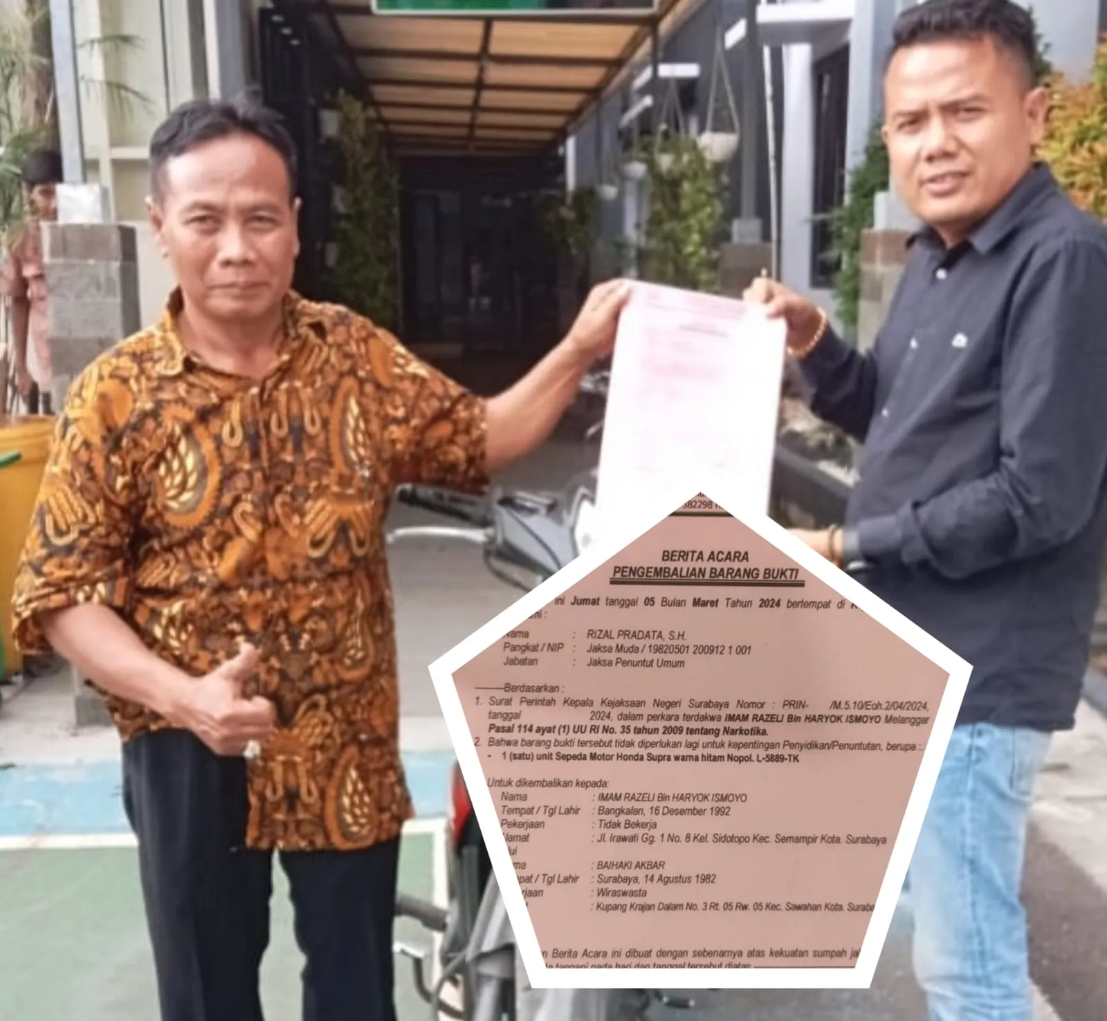 ALIANSI MADURA INDONESIA APRESIASI KINERJA KEJARI SURABAYA PRIMA DALAM MELAYANI MASYARAKAT
