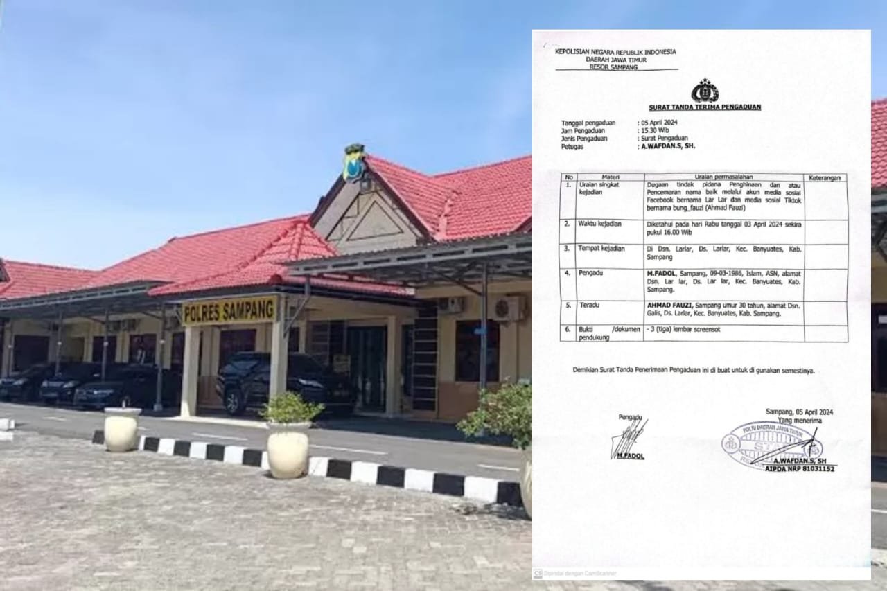 Diduga Telah Mencemarkan Nama Baiknya, PJ Kades Laporkan Akun FB Lar - lar dan Akun Tik tok bung Fauzi  