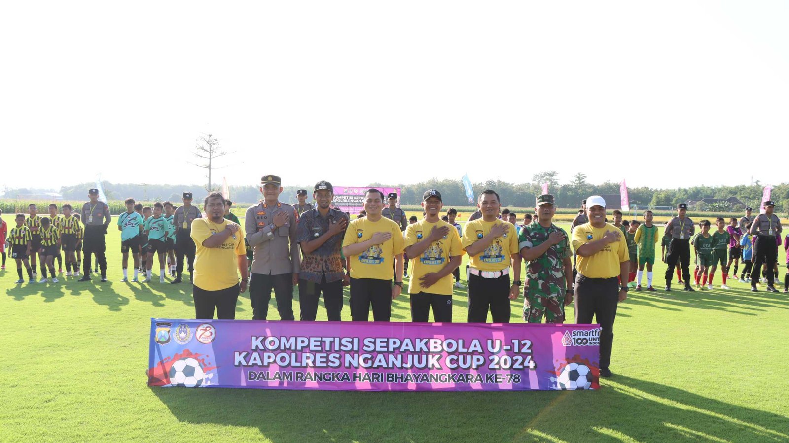 Polres Nganjuk Gelar Open Turnamen Sepak Bola U-12 Kapolres Nganjuk Cup 2024 Dalam Rangka HUT Bhayangkara ke-78 