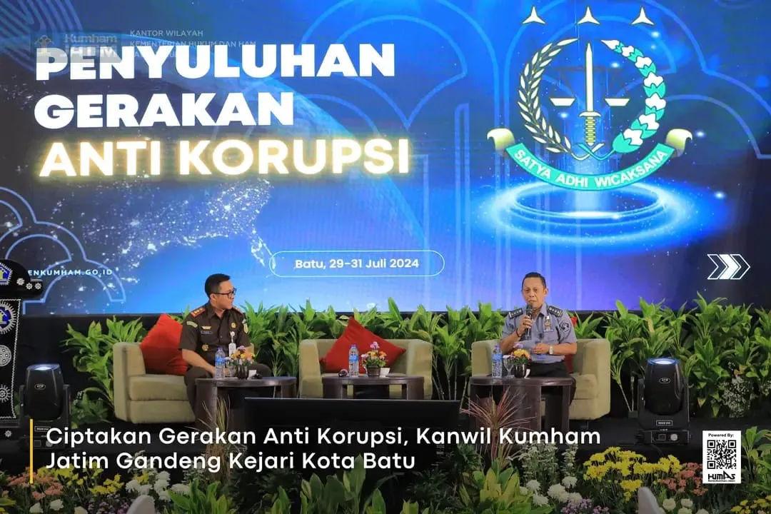 Ciptakan Gerakan Anti Korupsi, Kanwil Kumham Jatim Gandeng Kejari Kota Batu