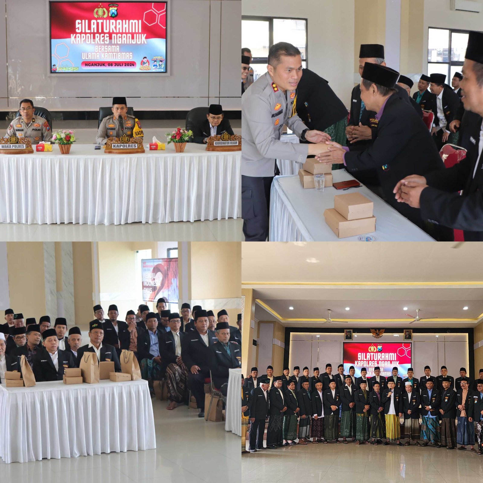 Silaturahmi Bersama Ulama Kamtibmas, Kapolres Nganjuk Sampaikan Pesan Persatuan