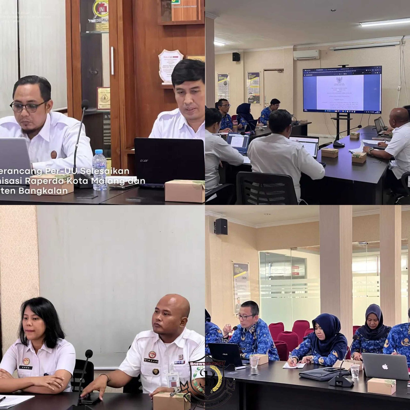 Pokja Perancang Per-UU Selesaikan Harmonisasi Raperda Kota Malang dan Kabupaten Bangkalan