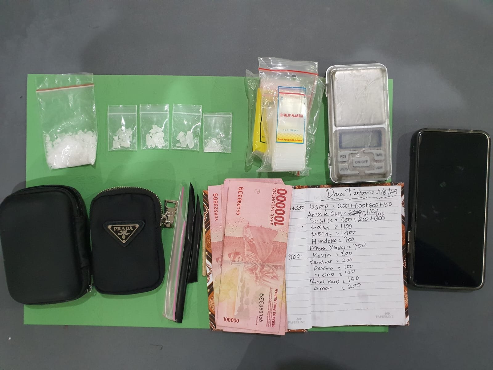Tersangka Peredaran Narkotika Jenis Sabu, Akhirnya Berhasil Diamankan Satresnarkoba Polrestabes Surabaya